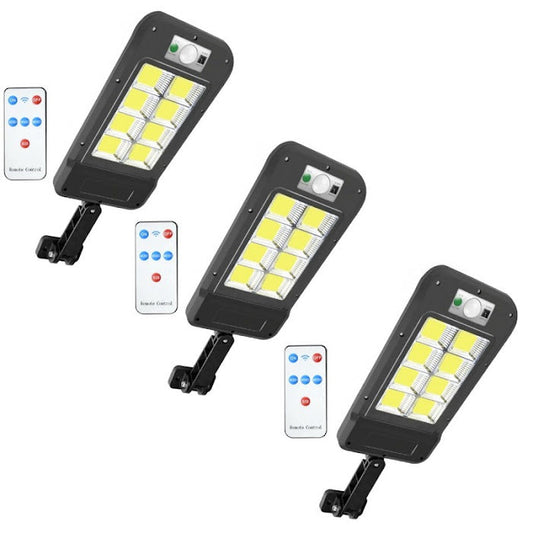 Set 3 Solarna Svjetiljke 150W, 160 LED COB, Daljinski Upravljač i Senzor Pokreta