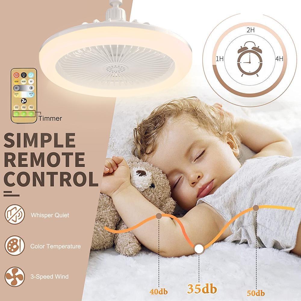 STROPNI VENTILATOR S DALJINSKIM UPRAVLJAČEM I SVJETLOM 30W LED LAMPA FAN SMART