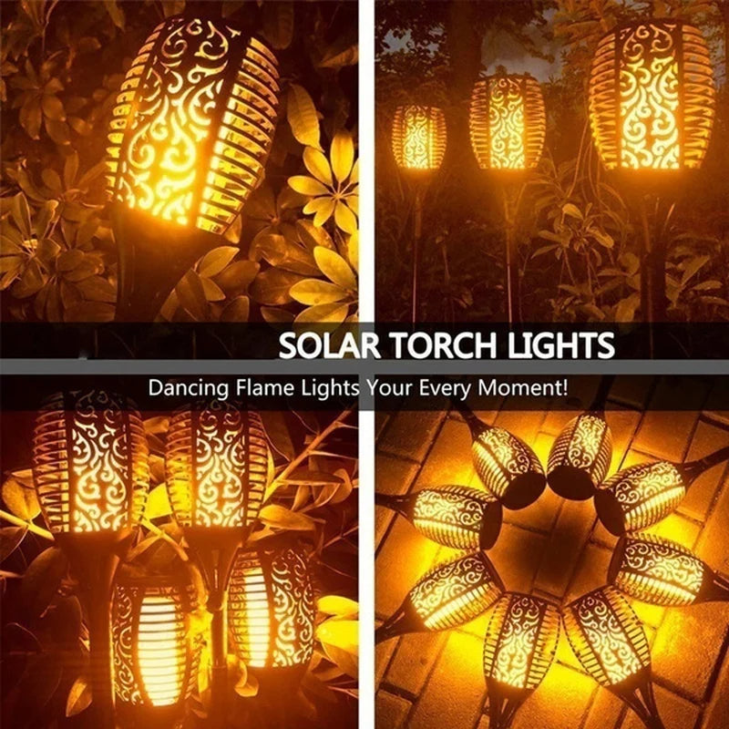 SET 10 komada LED kolača sa solarnim panelom, efekt plamena, orijentalni dizajn, visina 52 cm