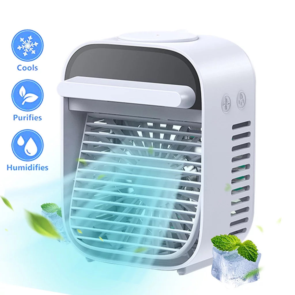 AC Cooler auto Prijenosni ventilator Arctic Air/ Rashlađivač zraka, 3 brzine, 10W, Ovlaživanje, bijelo-plavi