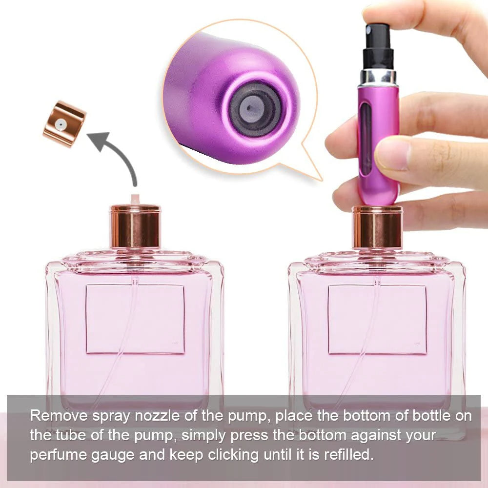 Set od 4 mini bočice parfema koje se mogu puniti, kapaciteta 5 ml