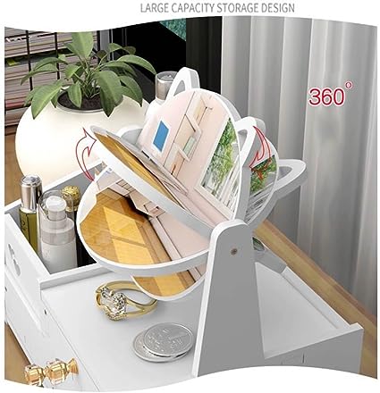 Organizator za Šminku i Kozmetiku s Ladice i Obrtnim Ogledalom 360°