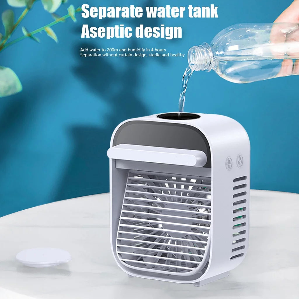 AC Cooler auto Prijenosni ventilator Arctic Air/ Rashlađivač zraka, 3 brzine, 10W, Ovlaživanje, bijelo-plavi