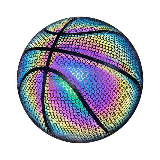 Reflektirajuća košarkaška lopta, holografski dizajn, 24,5 cm
