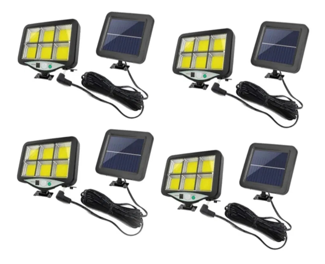 Set 4 x Solarni Projektor 160 LED 8 COB s Senzorom Svjetla i Pokreta