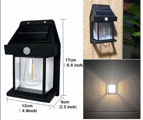 Sex 5 x Solarni Zidni Lampion s Senzorom Pokreta, 18W