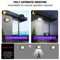 Set 4 x Solarni Projektor 160 LED 8 COB s Senzorom Svjetla i Pokreta
