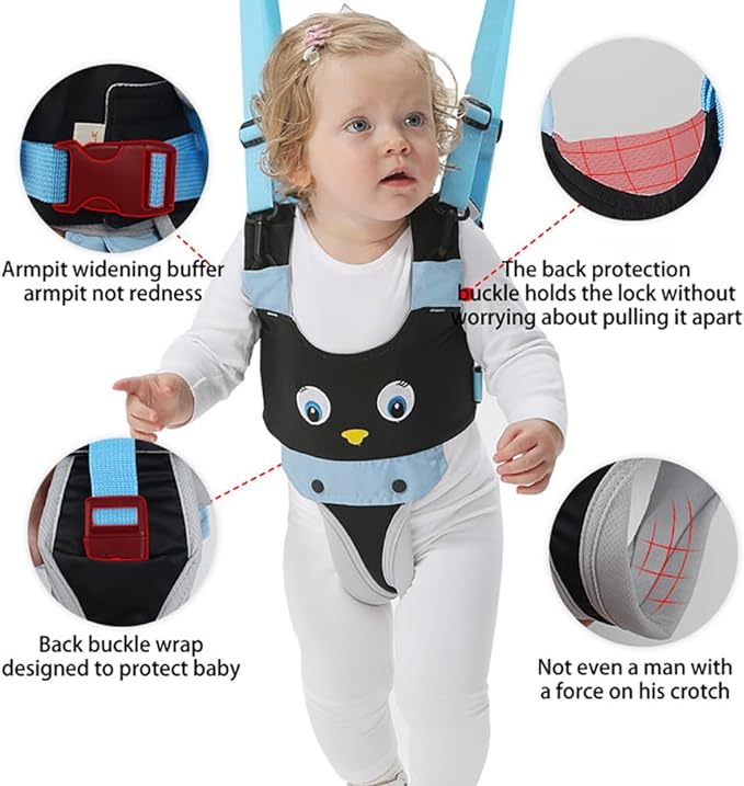 Pomoćni Pojas za Hodanje za Djecu s Odvojivom Muškom Potporom, Hodanje, Asistencija pri Hodanju, Unisex, Pamuk, Ergonomski