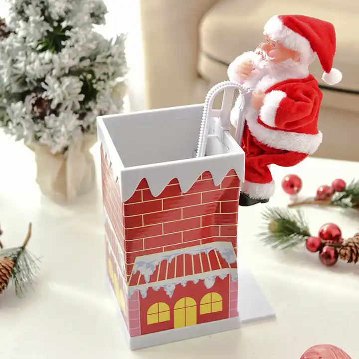 Interaktivna Glazbena Igračka - Djed Mraz Ulazi u Dimnjak, 12.5x12.5x22cm