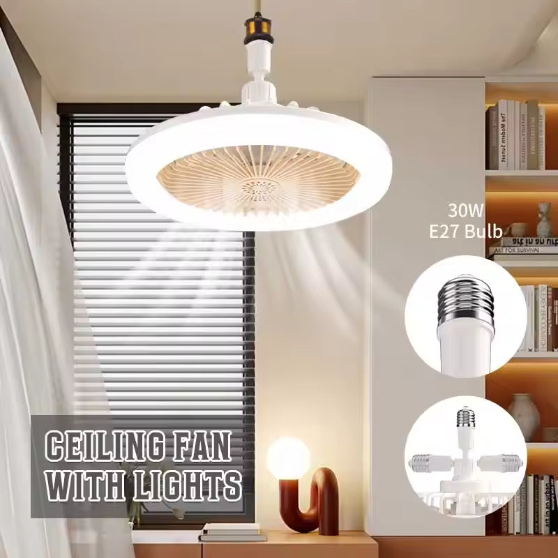 STROPNI VENTILATOR S DALJINSKIM UPRAVLJAČEM I SVJETLOM 30W LED LAMPA FAN SMART