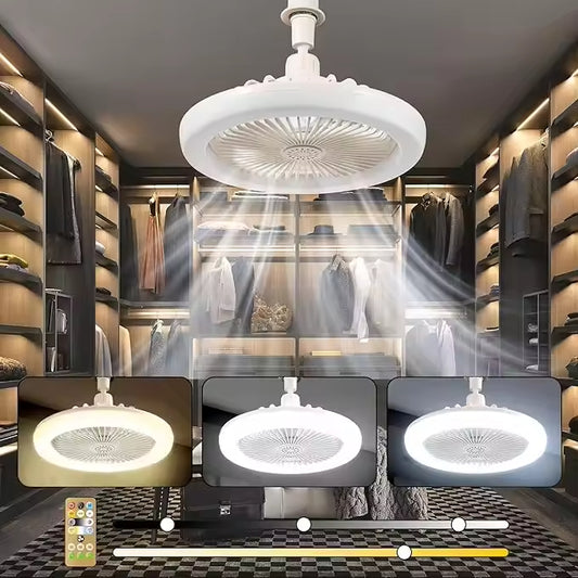STROPNI VENTILATOR S DALJINSKIM UPRAVLJAČEM I SVJETLOM 30W LED LAMPA FAN SMART