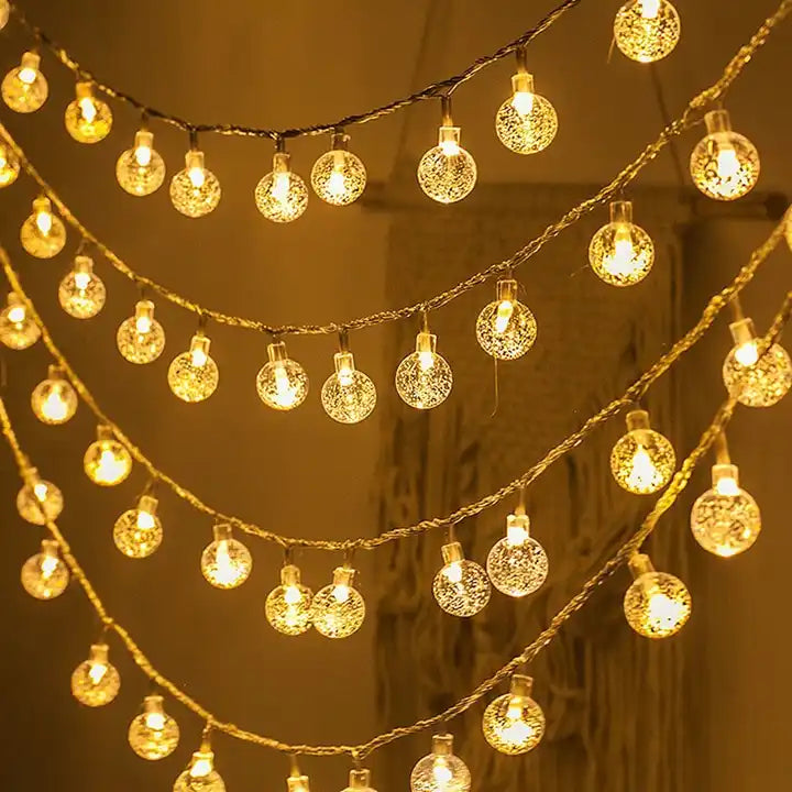 Instalacijom Božićnih LED Svjetala s Kristalnim Mekanim Kuglama - 200 LED, 300x200 cm