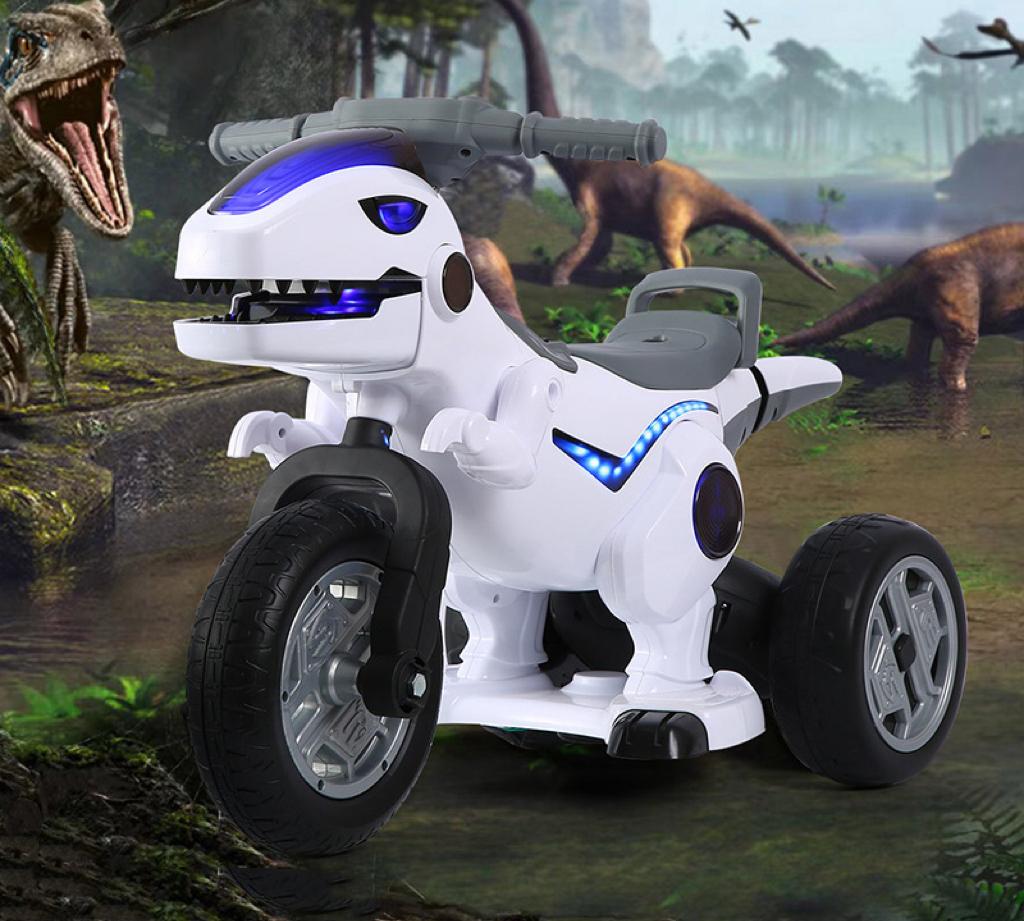 Električni Dinozaur Motocikl s Puničem 12V, 5A - Za Hrabre Mališane