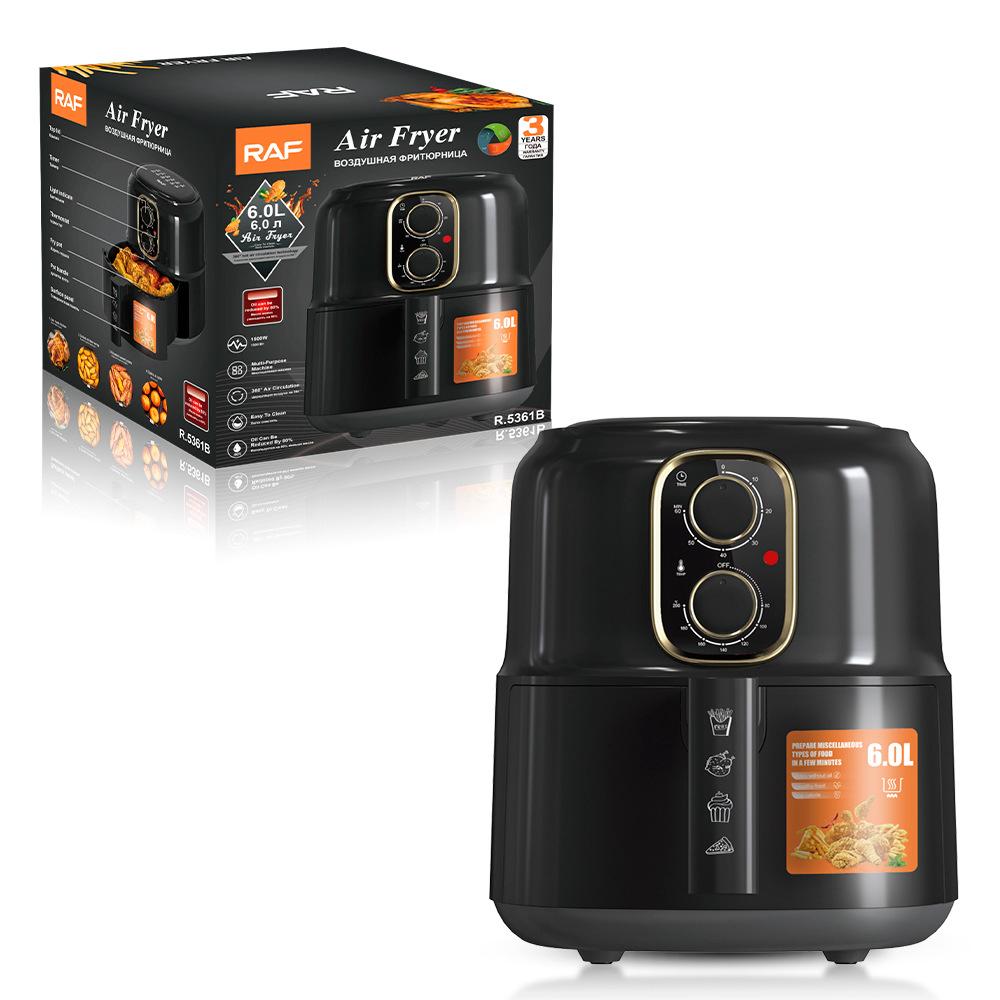 Ponuda: Air Fryer Premium Kapacitet 4.8L, 1500W, Cirkulacija Zraka 360° + Set 50 Papira za Pečenje za AirFryer