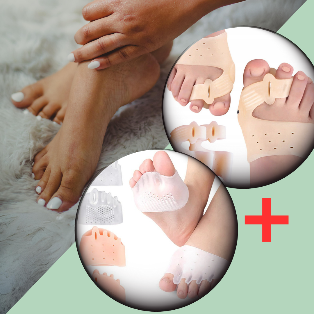 Kombinirani Gel Separatori Prstiju za Zaštitu Čukljeva i Orteza s Magnetom za Hallux Valgus