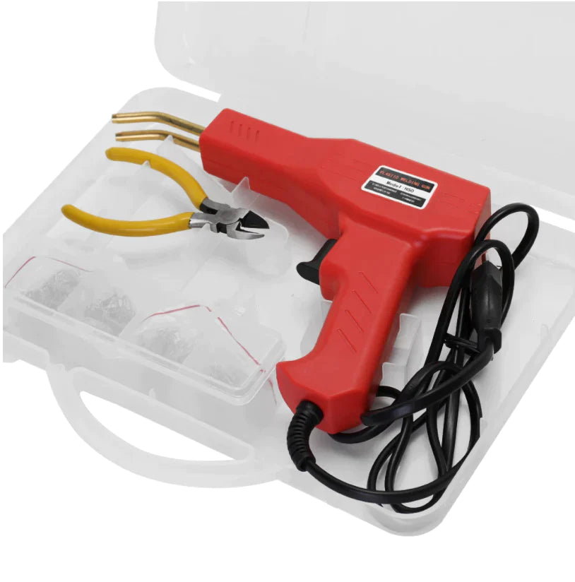 Set Plastičnog Zavarivača 50 W - Profesionalni Pištolj za Ljepljenje/Zavarivanje Plastike, Set za Popravak Pukotina u Plastici, Polipropilen, 200 Klinova za Ojačavanje, Snaga 50W