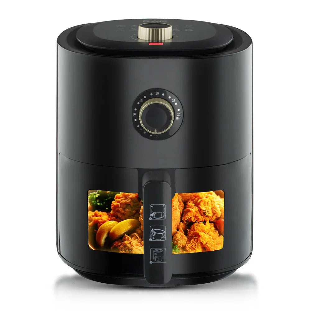 Ponuda: Air Fryer Kapacitet 6L, 1500W, Cirkulacija Zraka 360° + Set 50 Papira za Pečenje za AirFryer