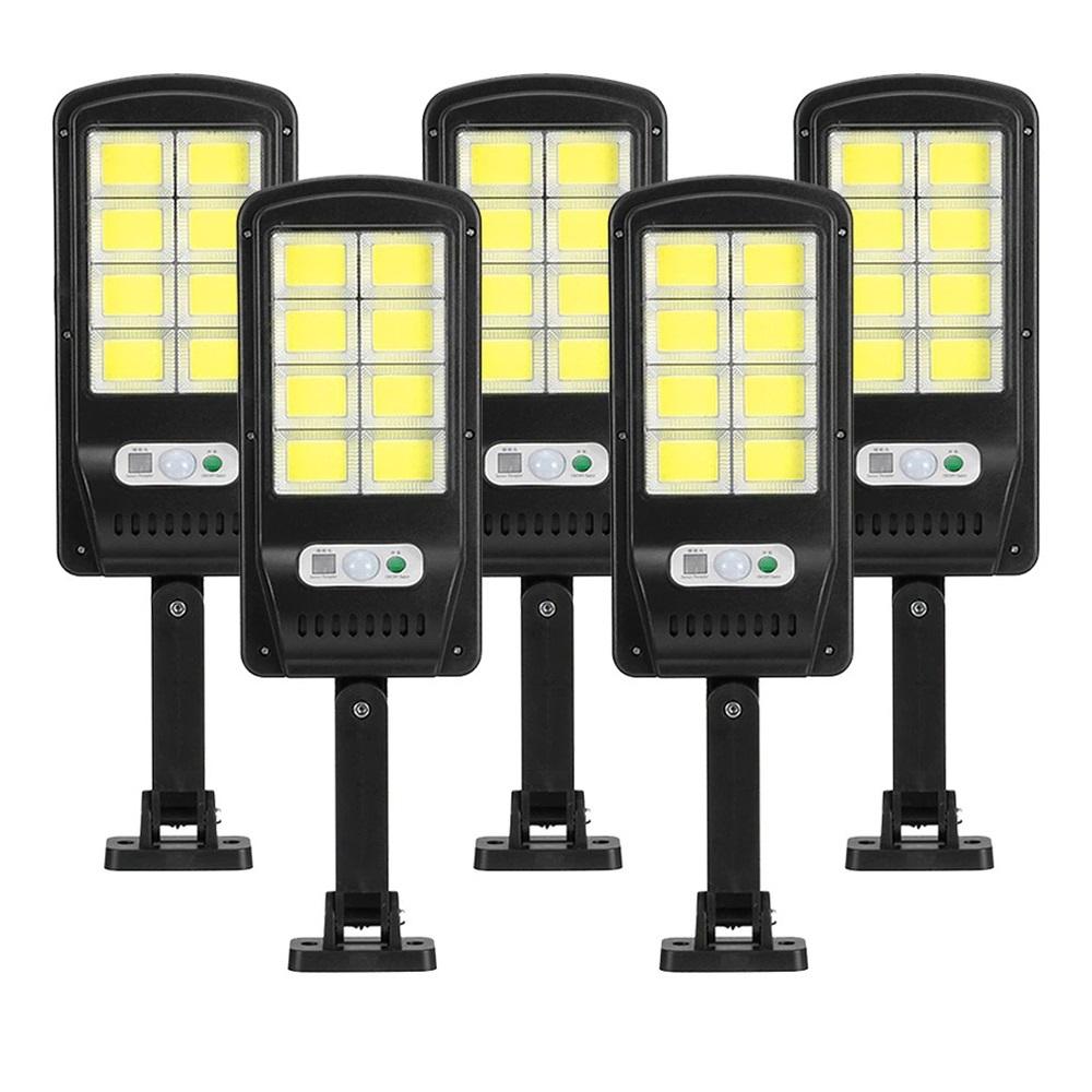 Set 5 Solarna Svjetiljke 150W, 160 LED COB, Daljinski Upravljač i Senzor Pokreta