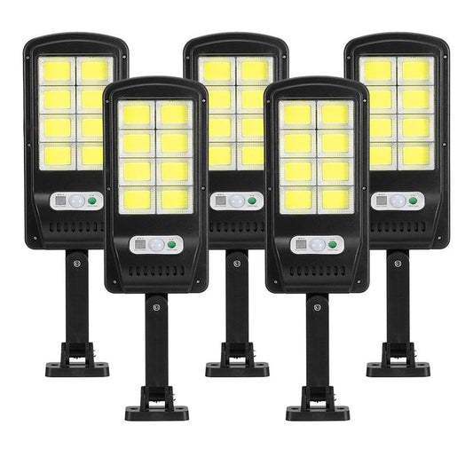 Set 5 Solarna Svjetiljke 150W, 160 LED COB, Daljinski Upravljač i Senzor Pokreta