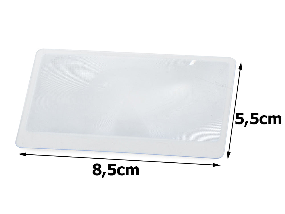 Set 5 Lupa Fresnel za Čitanje, Format Kartice 85X55mm