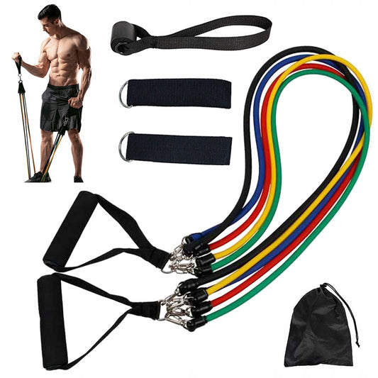 Set 5 Elastičnih Traka za Vježbanje s 5 Razina Otpora za Fitness Trening