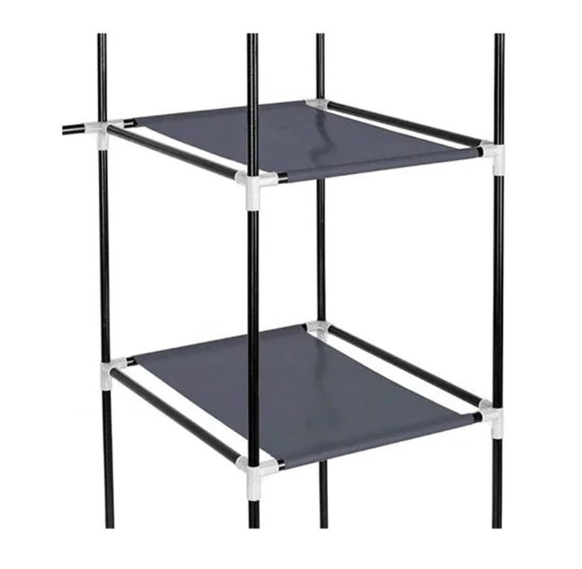 Dvostruki ormar od tekstilnog materijala, Sivi - 125x45x170 cm