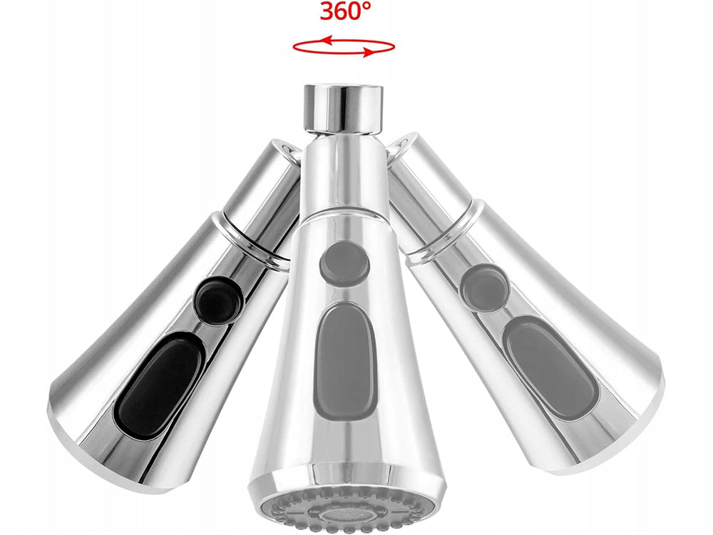 Fleksibilni i Univerzalni Adapter za Kuhinjski Slavina s Tri Načina Prskanja i Rotacijom od 360°