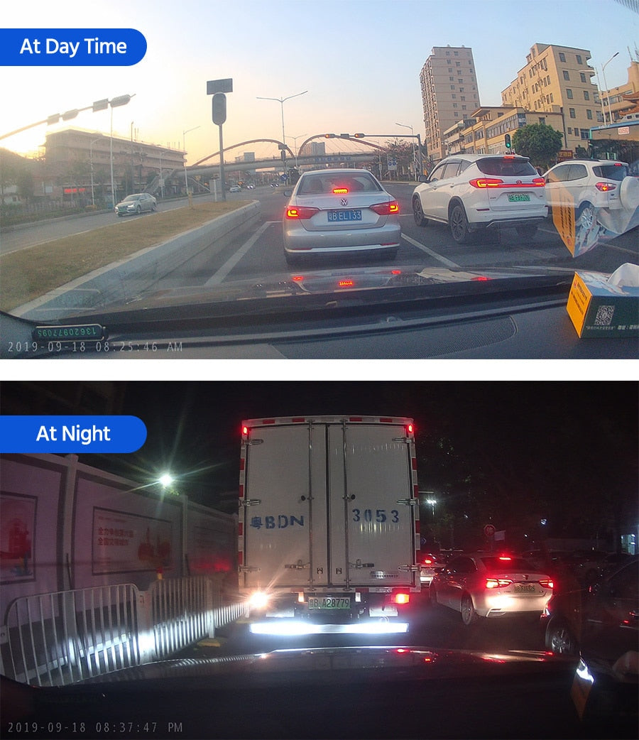 Retrovizor 4.5 inča s HD 1080P kamerom, auto DVR, s ugrađenim mikrofonom i zvučnikom + dodatna kamera za vožnju unatrag