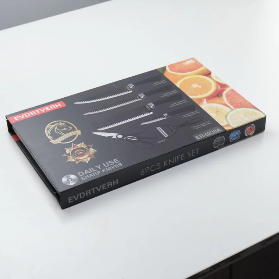Set Noževa 6 Komada - Iznimno Oštri, Za Svakodnevnu Upotrebu