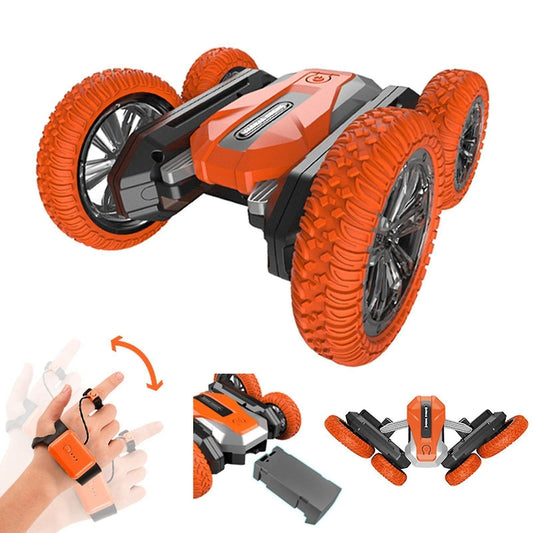 Auto trik s gestom, rotacija 360°, narančasta