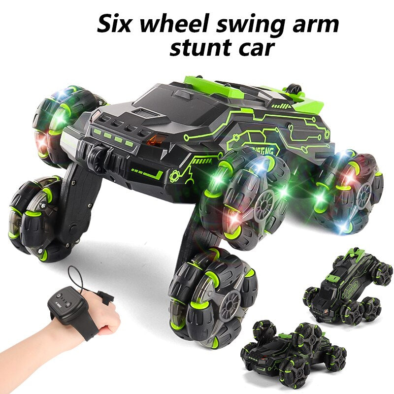 Automobil s daljinskim upravljanjem i upravljanjem gestama, 6 kotača, transformabilan, Stunt Car