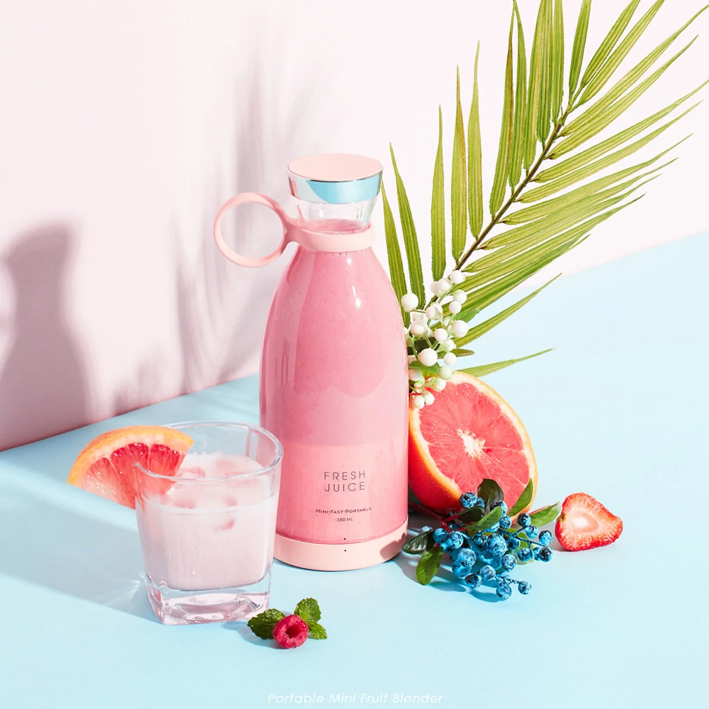 Mini električni blender s bežičnim punjenjem, prijenosni, višenamjenski, 350 ml, 20000 okretaja u minuti, svježi sok, bijeli