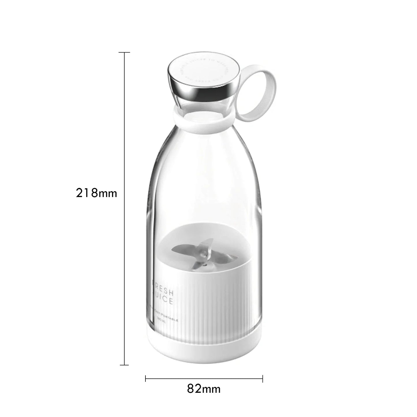 Mini električni blender s bežičnim punjenjem, prijenosni, višenamjenski, 350 ml, 20000 okretaja u minuti, svježi sok, bijeli