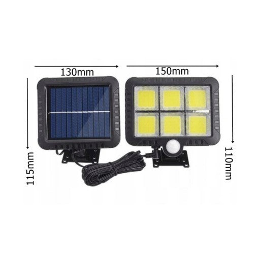 Solarni projektor 120 LED, 30W, sa senzorom svjetla i pokreta, podesiv 360, baterija uključena, XZ-F120