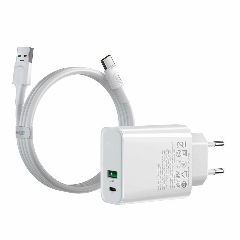 USB PUNJAČ / TYPE-C UTIKAČ PD 18W + USB KABEL ZA PUNJENJE / TYPE-C