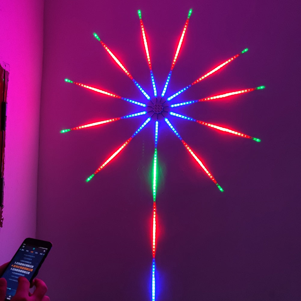 Pametni vatromet tipa LED svjetla, RGB, glazba, daljinski upravljač i upravljanje pametnim telefonom, višebojno