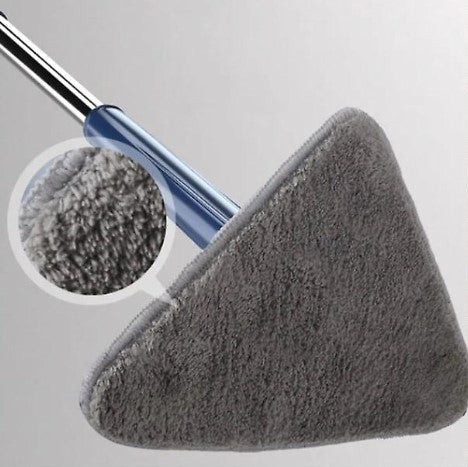Inovativna krpa CleanMaster, ručna, podesiva, rotacija 360, trokut, plava