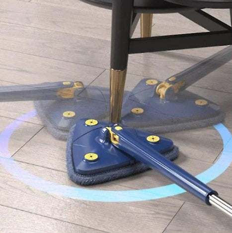 Inovativna krpa CleanMaster, ručna, podesiva, rotacija 360, trokut, plava