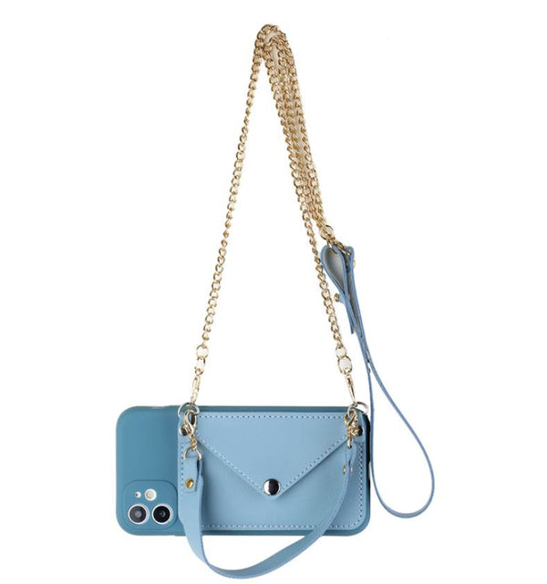Silikonska maska Crossbody Wallet za iPhone