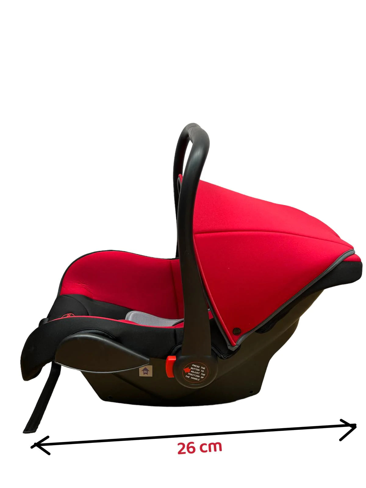 Školjkasta autosjedalica za bebe, podesiva ručka, 26 cm, CM01