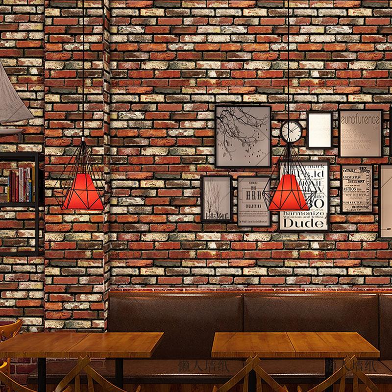Samoljepljiva tapeta s teksturom cigle, 77 x 70 cm, 3D mekana pjena
