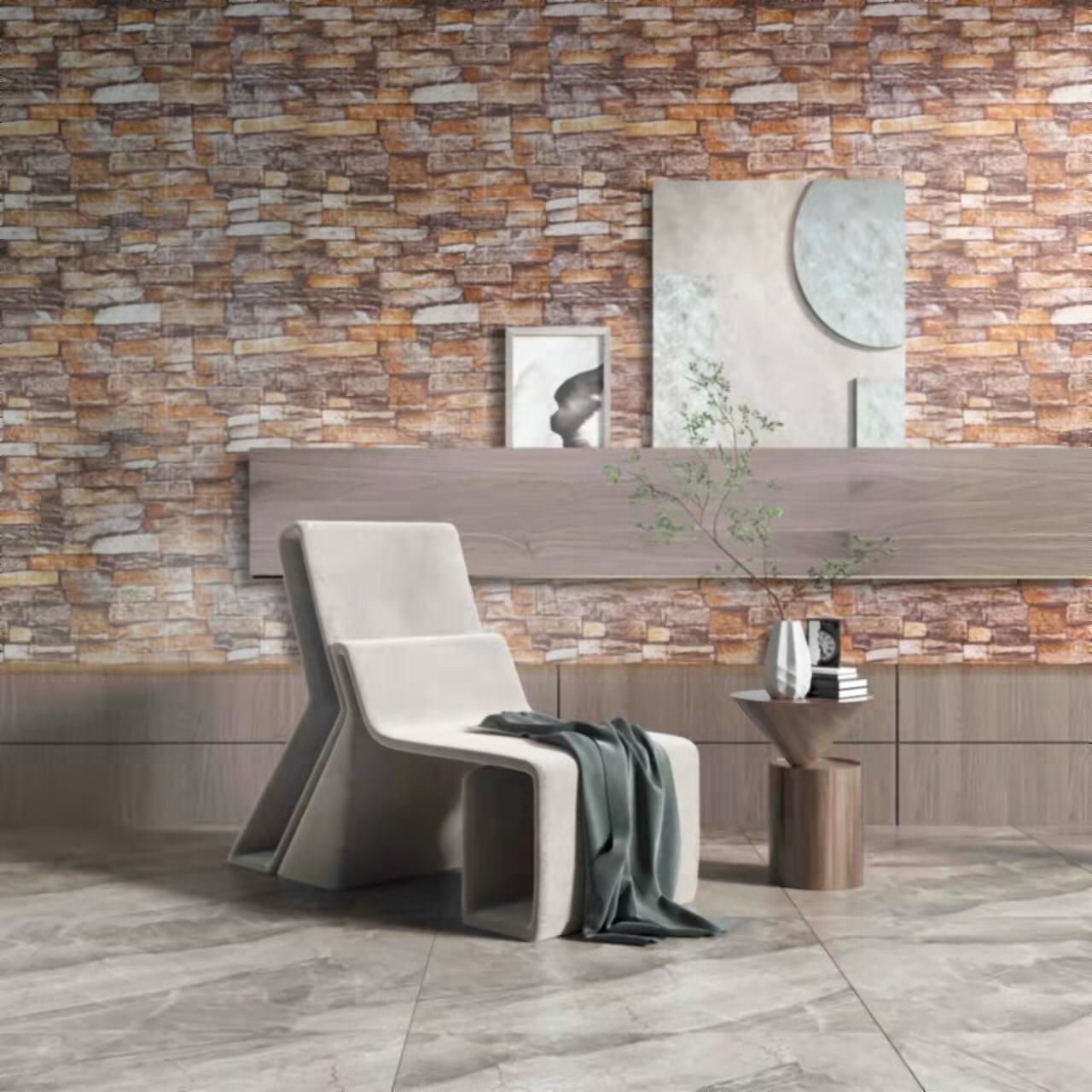 Samoljepljiva tapeta s teksturom cigle, 77 x 70 cm, 3D mekana pjena