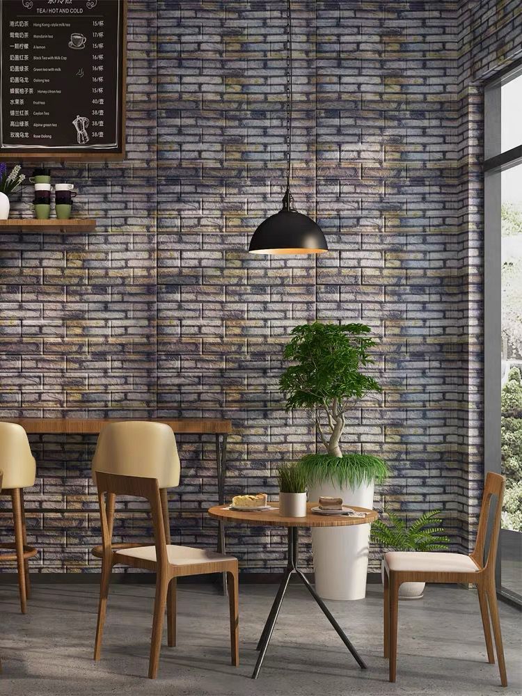 Samoljepljiva tapeta s teksturom cigle, 77 x 70 cm, 3D mekana pjena