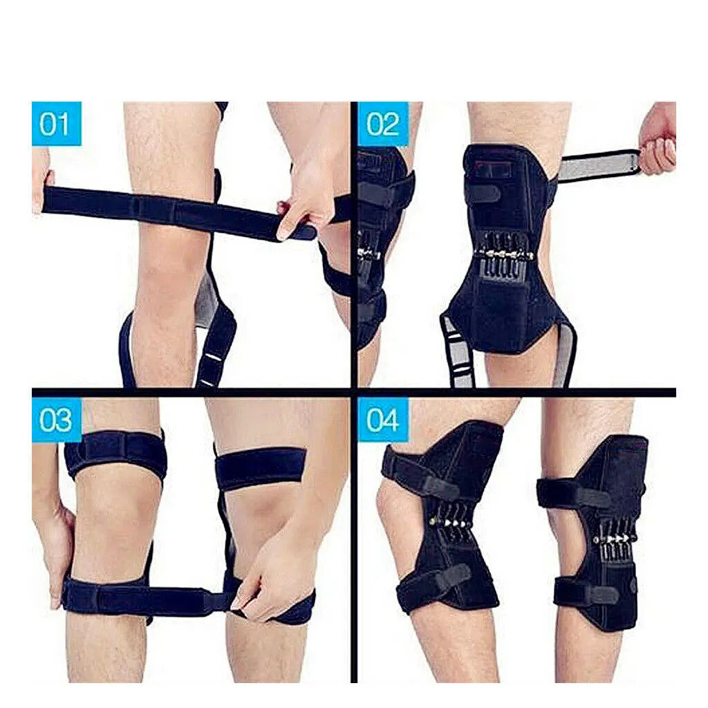 Set od 2 fitness štitnika za koljena za smanjenje pritiska na koljeno, crni