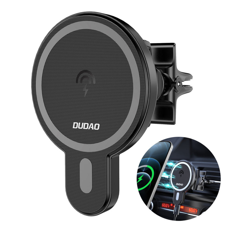Auto punjač QI MAGSAFE, BEŽIČNI, 15W, DUDAO