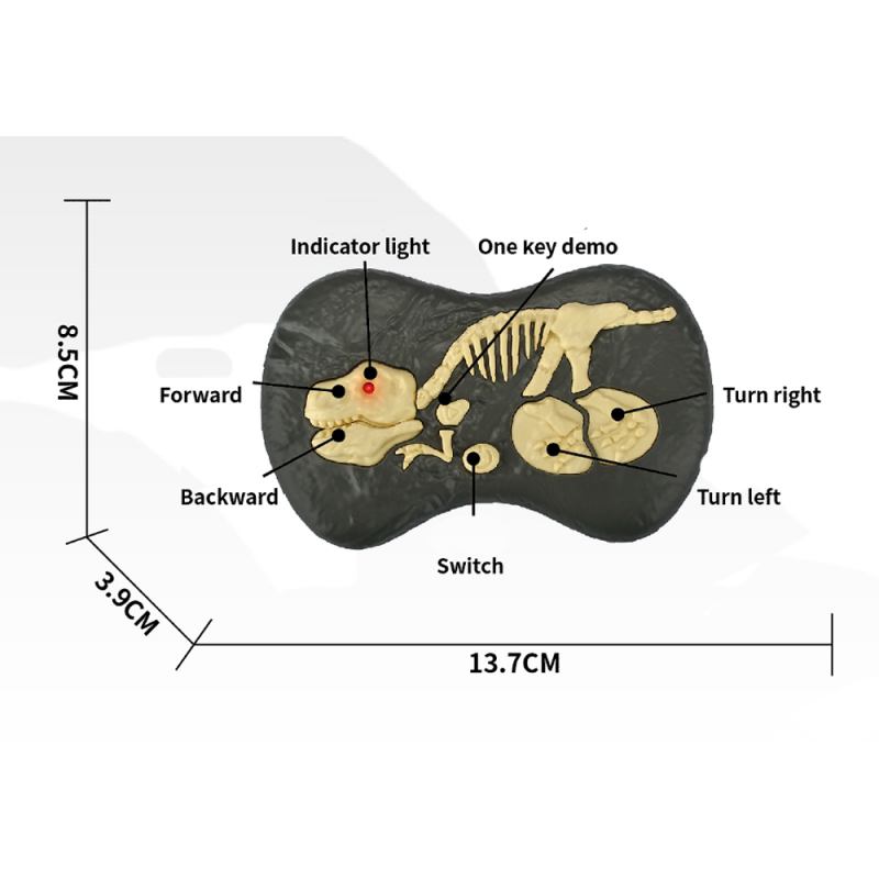 Velociraptor Hodajući Velociraptor s daljinskim upravljačem, figurica dinosaura sa svjetlima i zvukom, siva, +6 godina