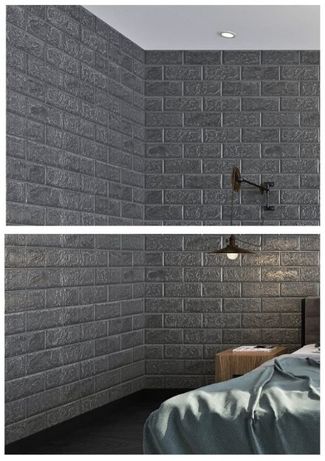 Samoljepljiva tapeta s teksturom cigle, 77 x 70 cm, 3D mekana pjena