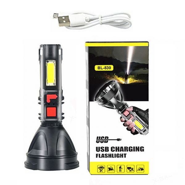 Svjetiljka BL-830 s USB punjenjem, 3 moda, crna