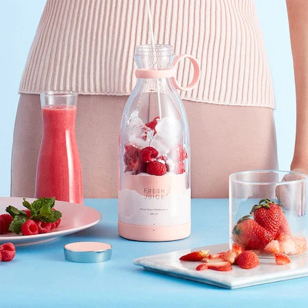 Mini električni blender s bežičnim punjenjem, prijenosni, višenamjenski, 350 ml, 20000 okretaja u minuti, svježi sok, bijeli