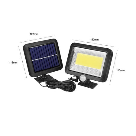 SL-F100 solarna COB LED lampa s baterijom i daljinskim upravljačem, crna